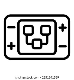 Console game icon outline vector. Online play. Control app