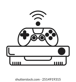 Console game icon vector on white background  