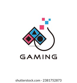 Console game logo design with creative concept idea