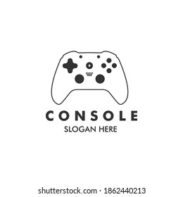 diseño vectorial de la ilustración de la línea del logotipo de la consola