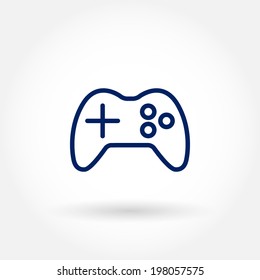 Console Game Pad Icon. Modern Line Icon Design. Modern Icons For Mobile Or Web Interface. Vector Illustration. 
