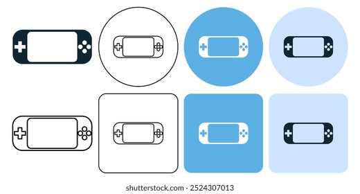console game pocket game, game pad vector pictogram sign icon symbol ui and ux design, glyphs and stroke line