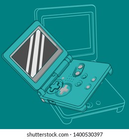 Console game retro old portable