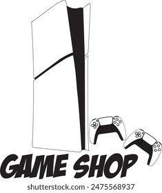 console  game shop vector icon logo  illustration