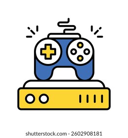 Console game  vector filled outline icon. EPS 10 file