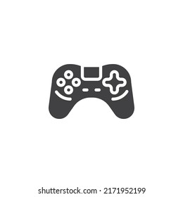 Console game vector icon. filled flat sign for mobile concept and web design. Gamepad control glyph icon. Symbol, logo illustration. Vector graphics