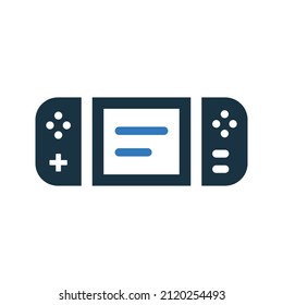 Console, game, video icon. Simple editable vector design isolated on a white background.