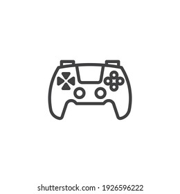 Console gamepad control line icon. linear style sign for mobile concept and web design. Game controller outline vector icon. Symbol, logo illustration. Vector graphics