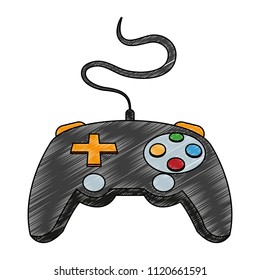 Console gamepad isolated scribble