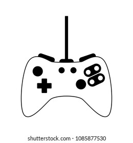Console gamepad technology on black and white