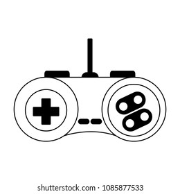 Console gamepad technology on black and white