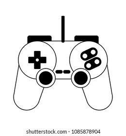 Console gamepad technology on black and white