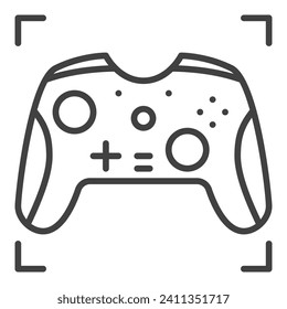 Consola Gamepad Vector Gamer Icono o símbolo de concepto de dispositivo en estilo de línea delgada