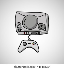 console for gamer play icon vector illustration