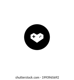 Console Gaming Button Icon Vector in Retro Style