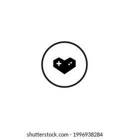 Console Gaming Button Icon Vector isolated on White Background