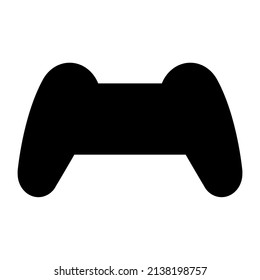 Console gaming gamepad icon, joystick gadget technology button vector illustration, play fun game .