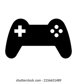 Console gaming gamepad icon, joystick gadget technology button vector illustration, play fun game .