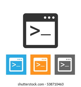 Console icon in flat design