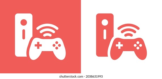Konsolensymbol. Game Console Symbol, Vektorgrafik