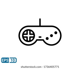 console icon in line style isolated on white background. EPS 10