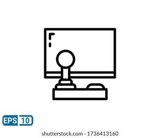 console icon in line style. vector illustration for graphic design, website, UI isolated on white background. EPS 10