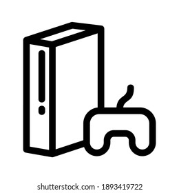 Icono de consola o logotipo símbolo de signo aislado ilustración vectorial - iconos vectoriales de estilo negro de alta calidad

