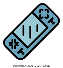 Console icon. Outline console vector icon color flat isolated