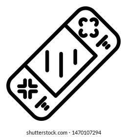 Console icon. Outline console vector icon for web design isolated on white background