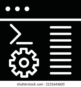 Console Icon. Programming Sign And Symbol. Code symbol for your web site design, logo, app, UI.
