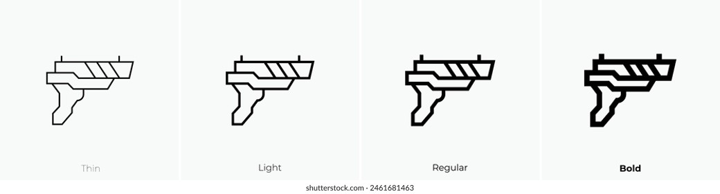 console icon. Thin, Light Regular And Bold style design isolated on white background