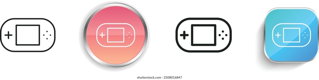 console icon. Thin Linear, Regular and Button Style Design Isolated On White Background