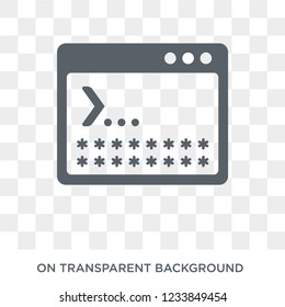 Console icon. Trendy flat vector Console icon on transparent background from Programming collection. 