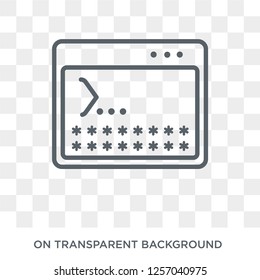Console icon. Trendy flat vector Console icon on transparent background from Programming collection. High quality filled Console symbol use for web and mobile