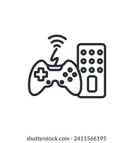 console icon. vector.Editable stroke.linear style sign for use web design,logo.Symbol illustration.