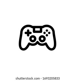 Console Joystick Controller Gaming Outline Icon Vector Illustration
