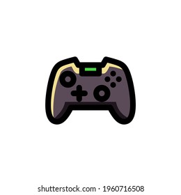 Ilustración vectorial del icono de contorno de enganche del controlador Joystick de consola
