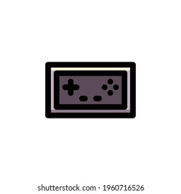Ilustración vectorial del icono de contorno de enganche del controlador Joystick de consola

