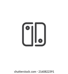 Console line icon. linear style sign for mobile concept and web design. Video Console outline vector icon. Symbol, logo illustration. Vector graphics