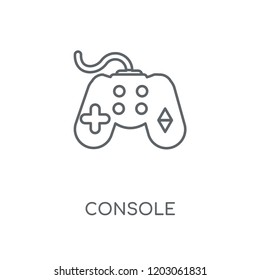 Console linear icon. Console concept stroke symbol design. Thin graphic elements vector illustration, outline pattern on a white background, eps 10.
