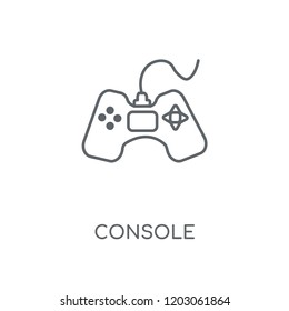 Console linear icon. Console concept stroke symbol design. Thin graphic elements vector illustration, outline pattern on a white background, eps 10.