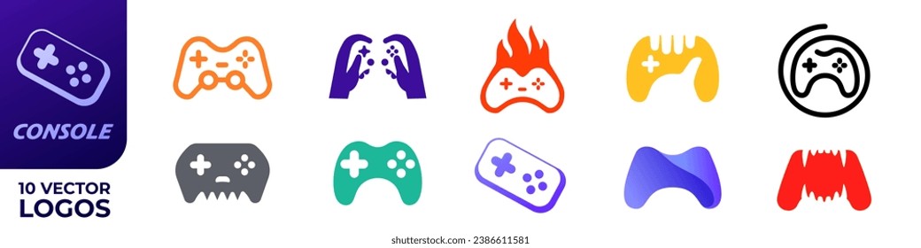 Console logos. Console logos set.