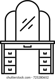 console mirror outline icon
