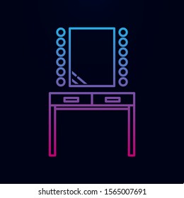Console mirror outline nolan icon. Simple thin line, outline vector of household icons for ui and ux, website or mobile application