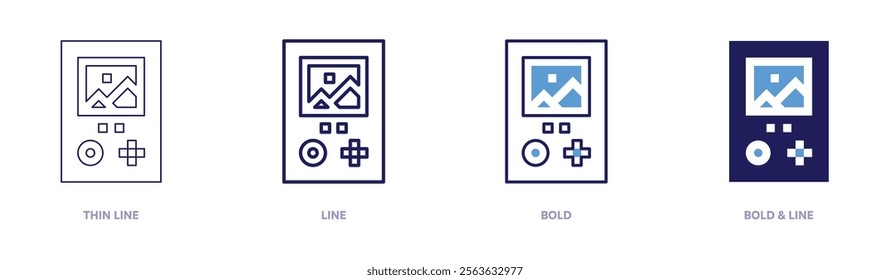 Console overheating icon in 4 different styles. Thin Line, Line, Bold, and Bold Line. Duotone style. Editable stroke.