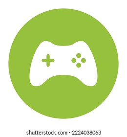 console pad icon with green backgroun. EPS 10