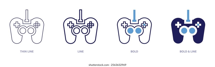 Console review icon in 4 different styles. Thin Line, Line, Bold, and Bold Line. Duotone style. Editable stroke.