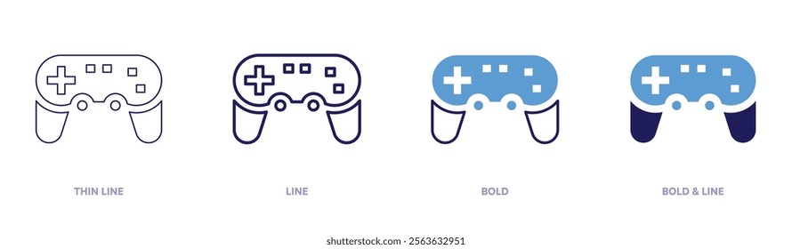 Console support icon in 4 different styles. Thin Line, Line, Bold, and Bold Line. Duotone style. Editable stroke.