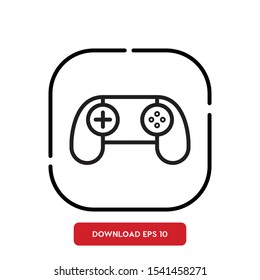Console symbol, gamepad outline vector icon