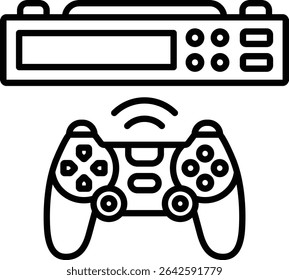 Ícone de vetor do console. Pode ser usado para impressão, aplicativos móveis e da Web.